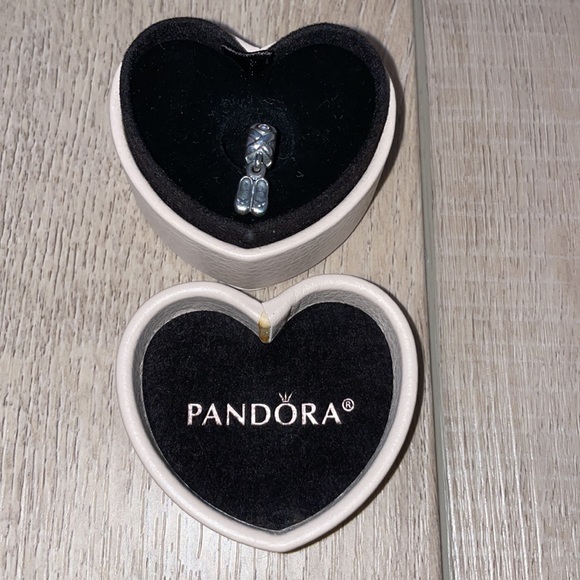 Pandora Ballet Slippers Pink CZ’s Dangle Charm - Picture 3 of 4